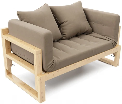 Кушетка Arsko Амбер сосна бежевый велюр