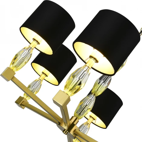 Подвесная люстра ST Luce Lingotti SL1759.303.06 Латунь/Черный E14 6*40W (220V, на цепи)