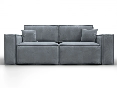 Диван прямой Лига-081 НПБ (ДСП/Пластик/Велюр/Серый) Лига Диванов 134137