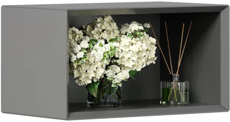 Полка навесная Флекс, Оникс серый, Любимый дом