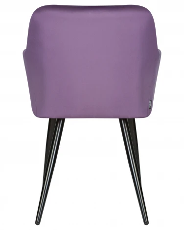 Стул обеденный ROBERT (черные матовые ножки, велюр V108-45 Темно-фиолетовый)