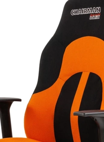 Кресло Chairman game 11 Россия ткань черн./оранжевый
