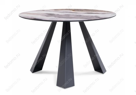 Стеклянный стол Woodville Вернер серо-коричневый агат / графит 474326