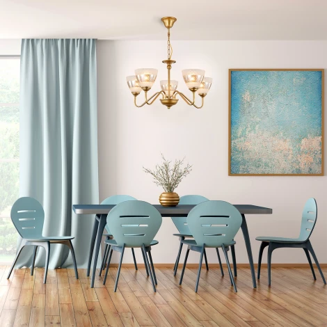 Подвесная люстра Escada 2109/5S E27*40W Champagne gold