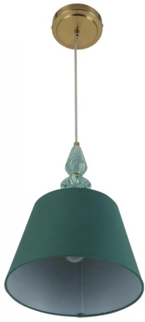 Подвесной светильник Lumion Vermont 8275/1A латунь/зеленый, металл/керамика/ткань Е14 1*40W 220V