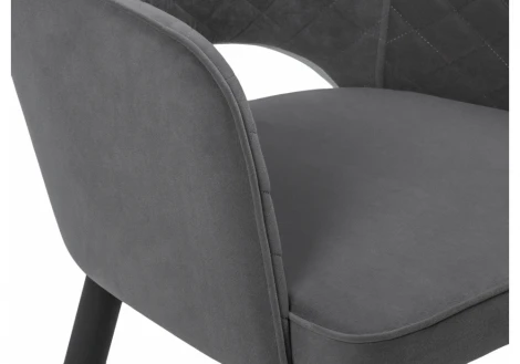 Обеденный стул на металлокаркасе Woodville Vener dark gray 11864