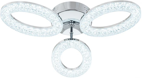 Потолочная люстра Escada Barit 10283/3LED 72Вт, металл/акрил, хром (регулировка яркости, 220V, пульт управления)