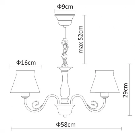 Подвесная люстра Arte Lamp Margherita A7021LM-5WH