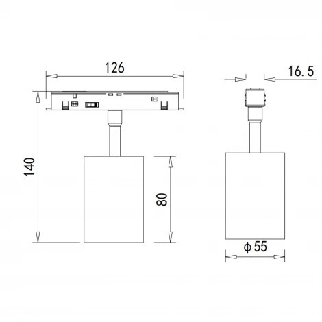 Трековый светильник низковольтный светодиодный Donolux Alpha DL20295WW15WDIM 15Вт 48V 1170Лм 3000К, диммируемый белый