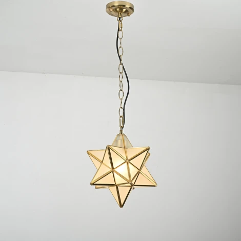 Подвесной светильник Star Frosted Glass Imperiumloft 40,1574 (73573-22) (220V, на цепи, звезды)