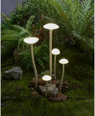 Уличный грунтовый светильник светодиодный IP65 Kink Light Пайк белый Led Cree 2*3W+3*2W (220V, гриб)