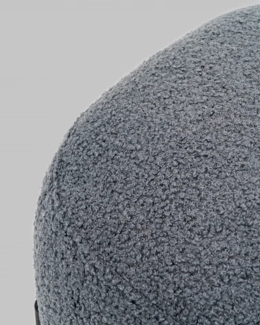 Пуф Stool Group Стоун букле Fluffy темно-серый арт.УТ000040880