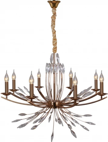 Подвесная люстра ILLUMICO IL2307-8POR-39 GD (на цепи, подсвечник, свеча)