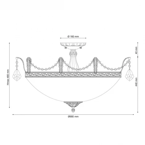 Потолочная люстра Lucia Tucci Barletta 182.10 D720 antique (220V)