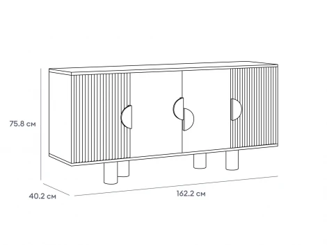 Тумба высокая Cresco ОГОГО Обстановочка! (МДФ,ЛДСП/Белый,Светлое дерево) арт.934648