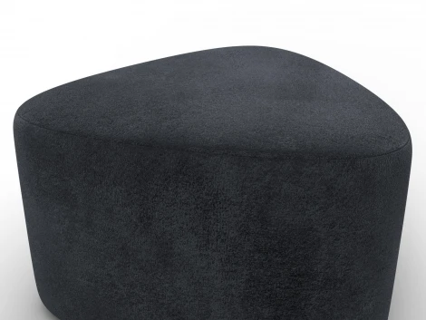Пуф 004 (ДСП,Фанера/Пластик/Велюр/Темно-серый) Лига Диванов 132366