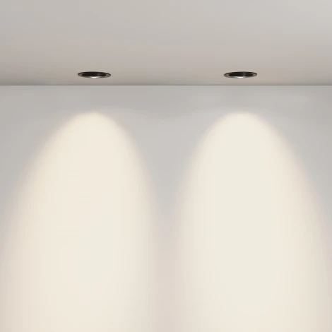 Встраиваемый светильник 12Вт 3000К Maytoni Lens DL105-12W3K-B (LED, 220V, круглые, IP44)