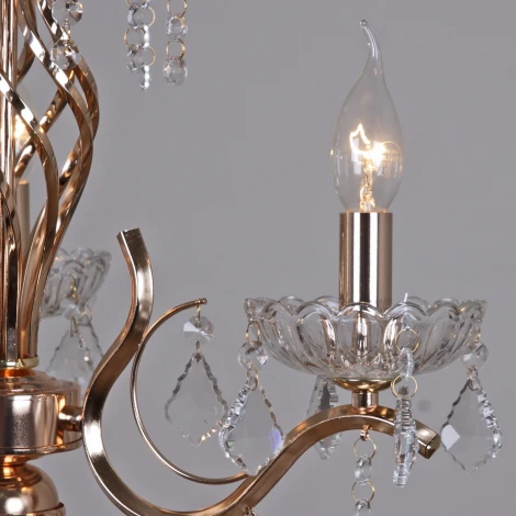 Подвесная люстра Reluce 06315-0.4-03 FGD+CL (220V, подвески, на цепи, подсвечник, свеча)