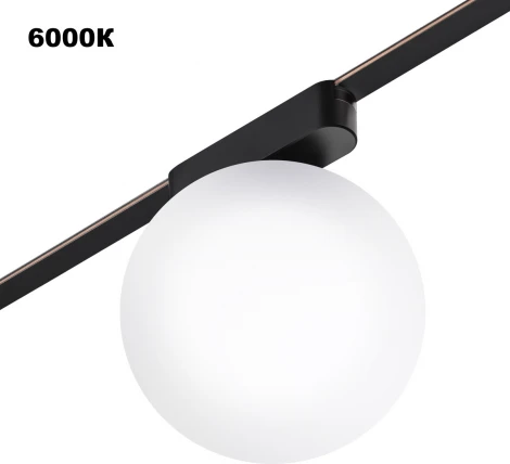 Трековый смарт-светильник для низковольтного шинопровода Novotech Easy 359478 черный с двумя режимами работы LED 6W 24V 3000-6000K (умный дом - Алиса, Tuya Smart, шар)