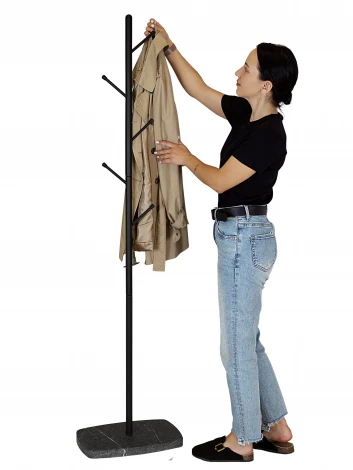 Вешалка напольная Пико 8 черный/торос графит софт Mebelik 009938