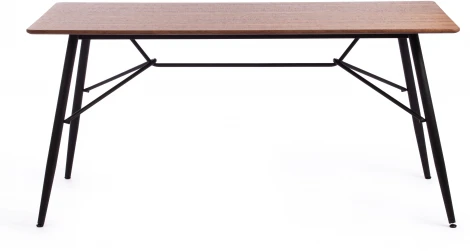 Стол RUSTO (mod. 289) МДФ/металл, 160 х 90 75 см , Black (Черный) / Walnut (Орех) 10 Tetchair 15519