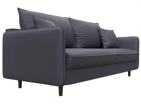 Диван прямой Лига-064 НПБ (ДСП/Дерево/Экокожа/Серый) Лига Диванов 129930