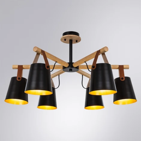 Потолочная люстра на штанге Arte Lamp Thomas A7032PL-6BK (220V)