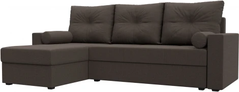 Диван угловой Верона Лайт левый угол (Коричневый/Рогожка) Лига Диванов арт.125976L