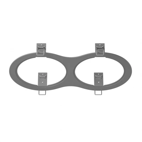 Рамка для двух встраиваемых светильников Lightstar Intero, овал, серый