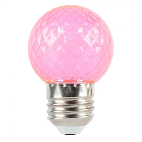 Лампа светодиодная Feron LB-385 52177 шарик розовый прозрачный E27 1W 230V