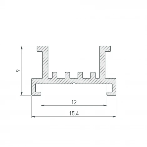 Основание для ленты SL-LINE-2522-2500 (Алюминий) 033415 Arlight
