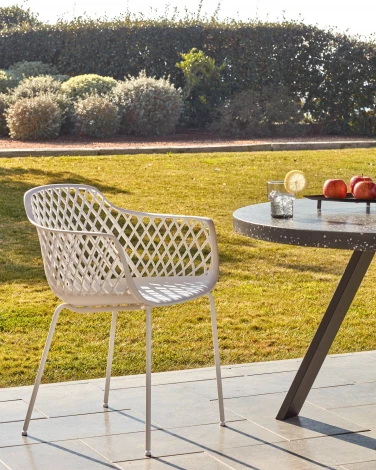 Обеденный стул La Forma (ex Julia Grup) Quinn (Белый/ Полипропилен,Пластик,Металл,Сталь)