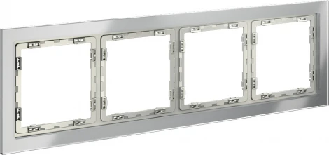Рамка на 4 поста (сталь, стекло) Voltum S70 VLS110405
