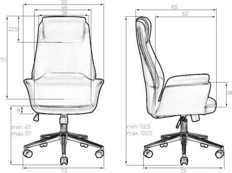 Офисное кресло для руководителей DOBRIN COLTON (черный)