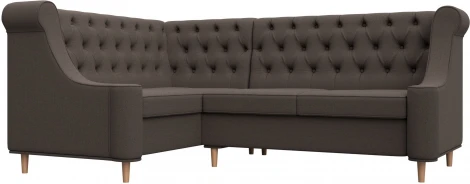 Диван кухонный угловой Бронкс левый угол (Коричневый/Рогожка) Лига Диванов арт.123823L