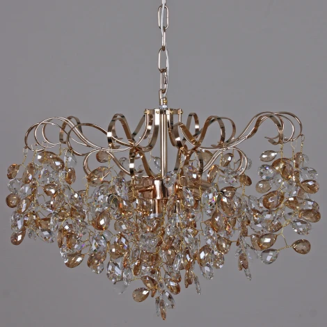 Подвесная люстра Reluce 08280-0.4-06 FG (220V, хрусталь, на цепи)