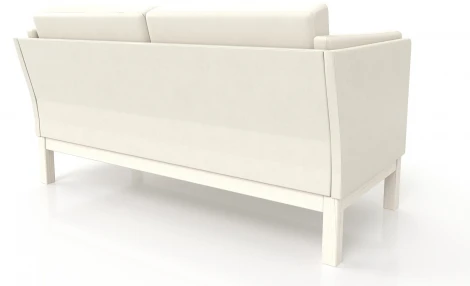 Диван Arsko Айверс М беленый дуб белый кожзам