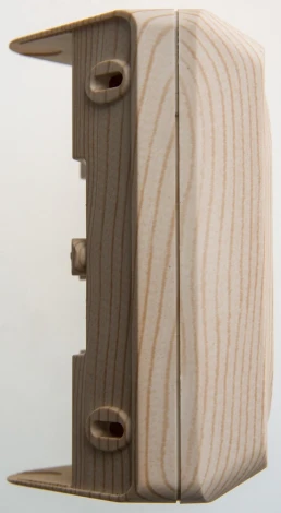 Розетка накладная двойная с заземлением и шторками (сосна) Systeme Electric Etude PA16-108D