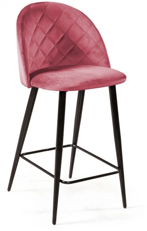 Cтул полубарный Thomas ромб, бархат пудровый 15 Top Concept 79401