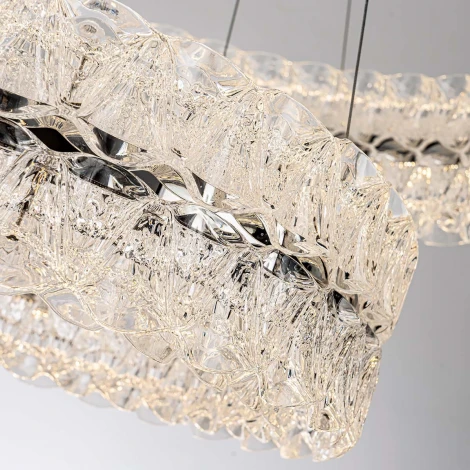 Подвесная люстра светодиодная с пультом с регулировкой цветовой температуры Modelux ML.8185.800.500 CR