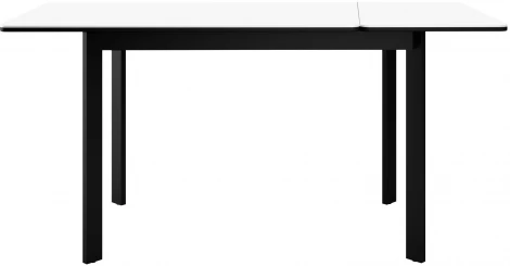 Стол DikLine LK110 Керамика Mono white (белый матовый) /подстолье черное/опоры черные арт.00-00075473