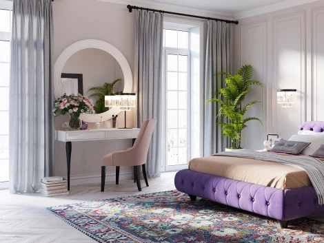 Туалетный столик с зеркалом Cloud ОГОГО 333148 (черный)