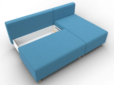 Диван угловой Лига-102 угол универсальный (ДСП,Брус,Фанера,Рогожка/Голубой) Лига Диванов 134798