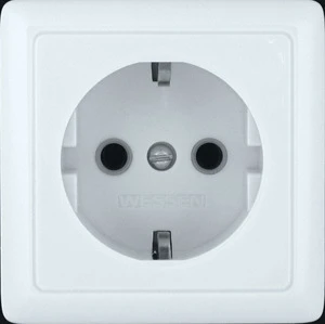 Розетка накладная с заземлением (белый) Systeme Electric HIT RA16-133I-B