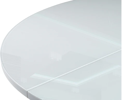 Стеклянный стол Woodville Регна белый / черный 504219