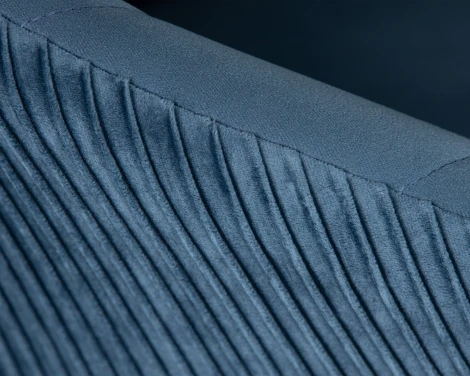 Кресло дизайнерское DOBRIN EDISON (синий велюр (1922-20)) 8600-LM 8600-LM, цвет сиденья синий (1922-20), основания хром