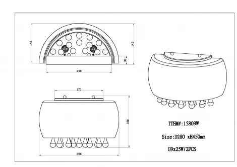 Настенный светильник Kalla 15809W Globo (220V)