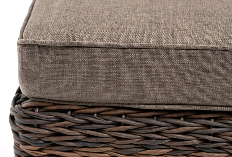 "Лунго" плетеная оттоманка с подушкой (гиацинт), цвет коричневый 4SIS арт.УТ-00005264
