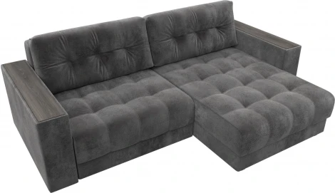 Диван угловой с декором Лига-049 НПБ Лига Диванов (Велюр) арт.128474