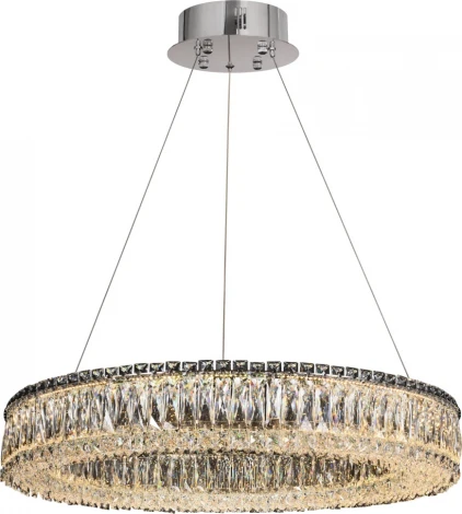 Подвесная люстра Fluorite Vetto FL1054-8P (LED, 220V, хрусталь, на тросе, круглые)